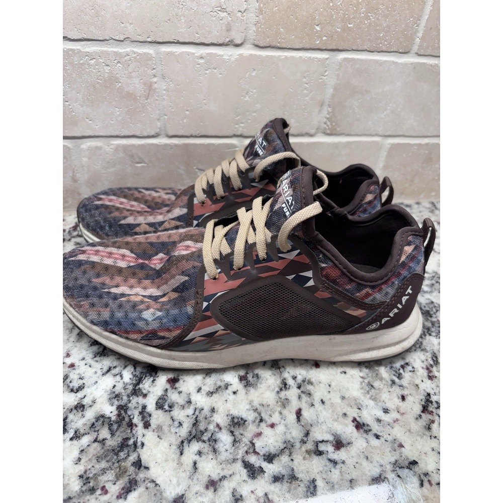 Ariat Fuse Neutral Blanket Print Wmn's Athletic Shoes 8B Southwest Aztec - Picture 2 of 8